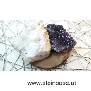 Set Reinigen & Aufladen mit Amethyst + Schneequarz